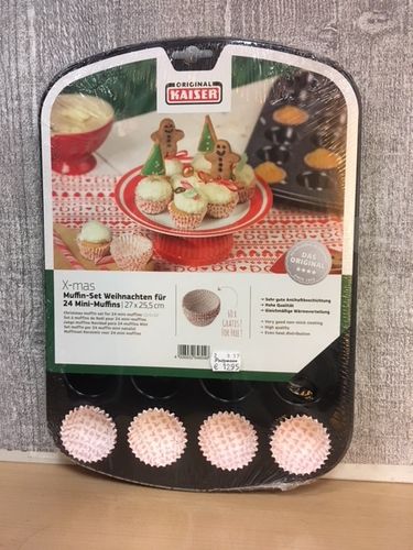 Mini-Muffin-Set Weihnachten - Kaiser - 60 Papierförmchen gratis