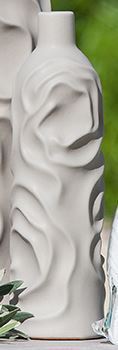 Keramikvase Struttura greige 30 cm